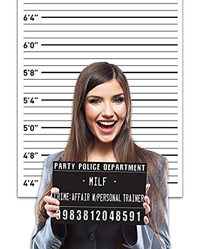 Wolada 5X7Ft Mugshot Backdrop Height Chart Backdrop Poster For Birthday Bachelorette Trash Bash Party Portrait Supplies Prison Police Lineup Background Photo Studio Props 11087 #TOP2