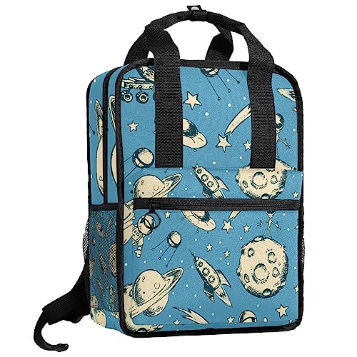 Cartable astronaute bleu pour garçon avec bretelles réglables