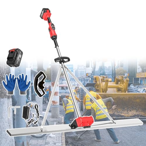Tamper eléctrico inalámbrico de cemento con motor de vibración de alta frecuencia, hoja de 150 cm de largo para suelos de hormigón, vertidos de losa, pasarelas y entradas