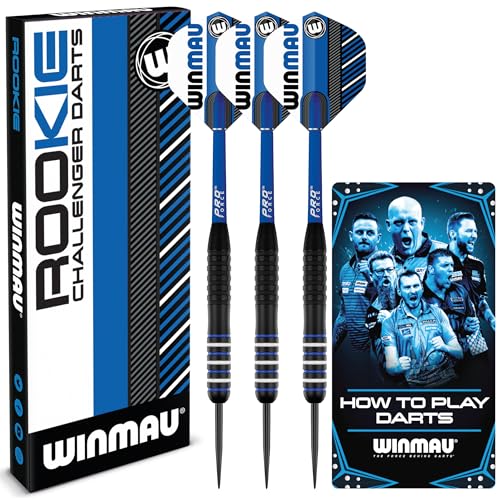 WINMAU Rookie Blue Brass Darts-Set mit Flights, Schäften (Stiele) und exklusivem Dart-Broschüre für 17,90 EUR bei amazon.de Bild: WINMAU Rookie Blue Brass Darts-Set mit Flights, Schäften (Stiele) und exklusivem Dart-Broschüre für 17,90 EUR bei amazon.de
