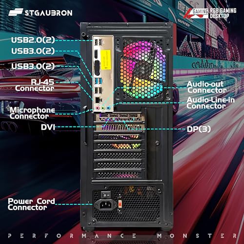 Image of STGAubron Gaming PC Desktop,Core i3-10105F,RX 560 4G,16G DDR4,512G SSD