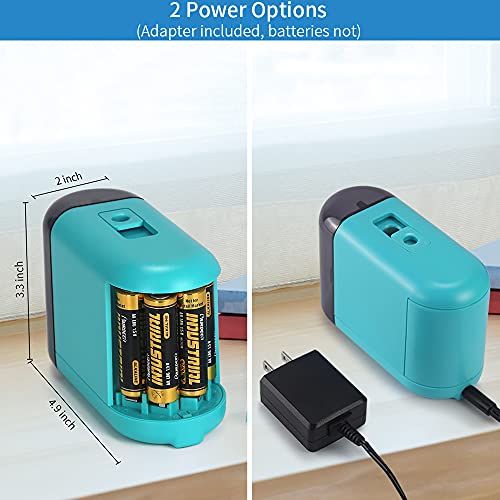 Afmat Electric Pencil Sharpener - Portble Fast Pencil Sharpener For Kids - Dual Power Colored Pencil Sharpener (Plug In Or Battery Operated), Ideal For #2 Pencils Colored Pencils, Gift #TOP5