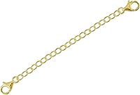 Vista 3 de egemmall Extensor de conector de cadena de collar de plata de ley/cadena de seguridad con cierre de langosta