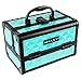 SHANY Chic Makeup Train Case Cosmetic Box Portable Makeup Case Cosmetics Beauty Organizer Jewelry storage with Locks, Multi trays Makeup Storage Box with Makeup Mirror - Turquoise