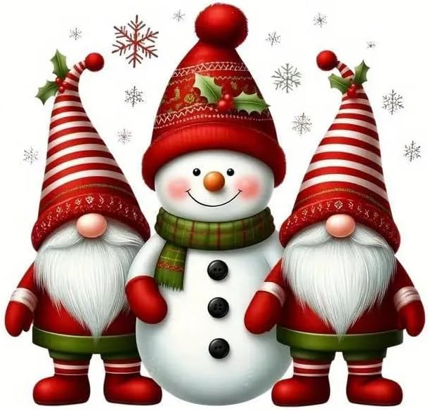 Christmas Snowman Gnome PVC Vinyl Car Decals Stickers Waterproof Self-Adhesive Decals for Cars, Laptops, Trucks, Motorcycles Wall Window Luggage Scratch Cover Door Decor Sticker