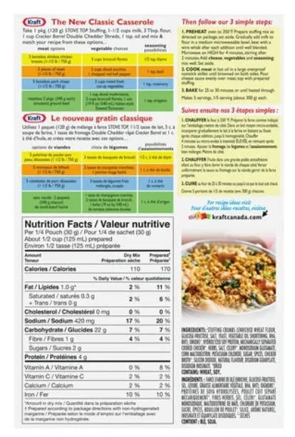 Kraft Stove Top Stuffing, Chicken (Pack of 4)