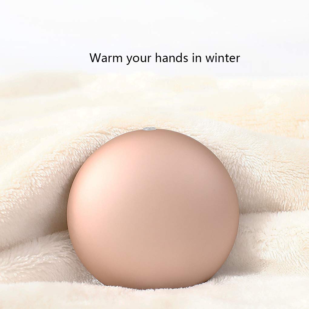 Inverno Scaldamani Elettrico, Scaldamani USB Ricaricabili, Portatile Power Bank, Scaldino Tascabile Riscaldamento Laterale Doppio, Ottimo Regalo Comfort, Metal Silver