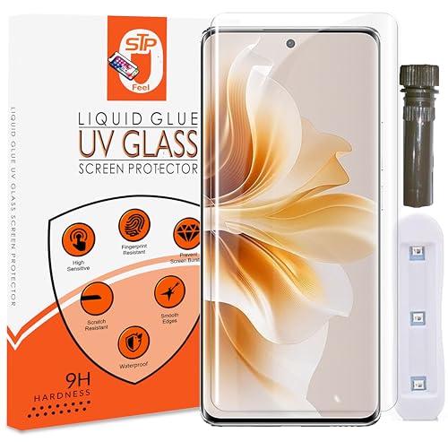 Image of STP FEEL Premium Curved UV Tempered Glass For Oppo Reno 10 Pro Plus (6.7 Inch) (Transparent, Pack of 1) Advanced Border Less Full Screen Coverage UV Screen Protector Guard