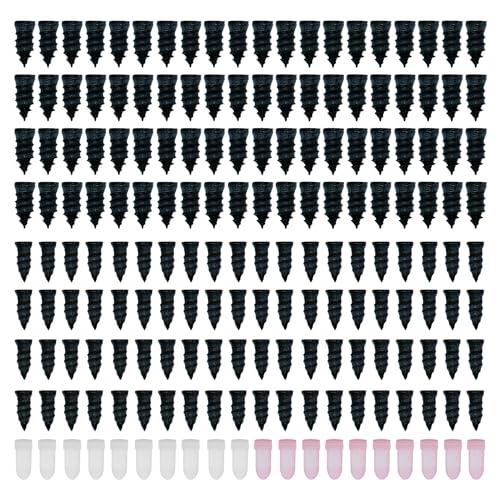 Kit antipinchazos 40PCS de clavos de goma repara pinchazos para neumáticos coche/moto/camión + destornillador – kit de reparación 2 tamaños: 20 clavos L + 20 clavos S + herramienta