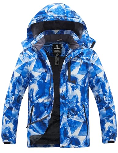 Image of Wantdo Men's Mountain Waterproof Ski Jacket Windproof Rain Jacket Winter Warm Hooded Coat