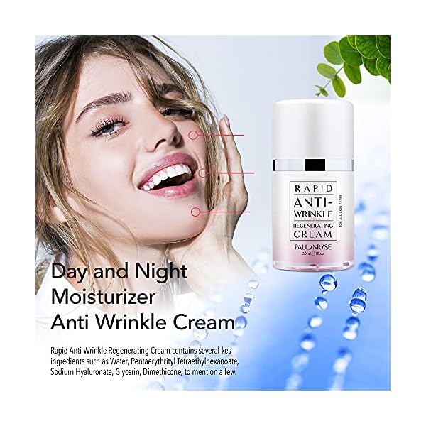 Rapid Anti-Wrinkle Regenerating Cream for Face - Retinol Night Cream for Face, Day and Night Facial Cream & Moisturizer Eye Wrinkle Cream for Forehead, Cheeks, Crow’s Feet (30ML)