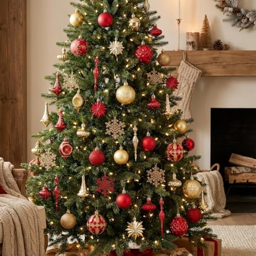 Décorations de Noël incassables Valery Madelyn : lot de 100 suspensions sans risque de casse