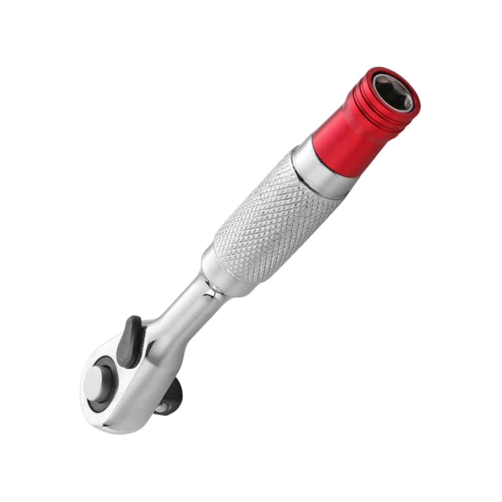 HDOYTXXM 1 / 4Inch Ratchets Wrench Socket Providing Bidirectional Operations Without Tool Flipping Knurled Grip for Enhancing Control Automotive