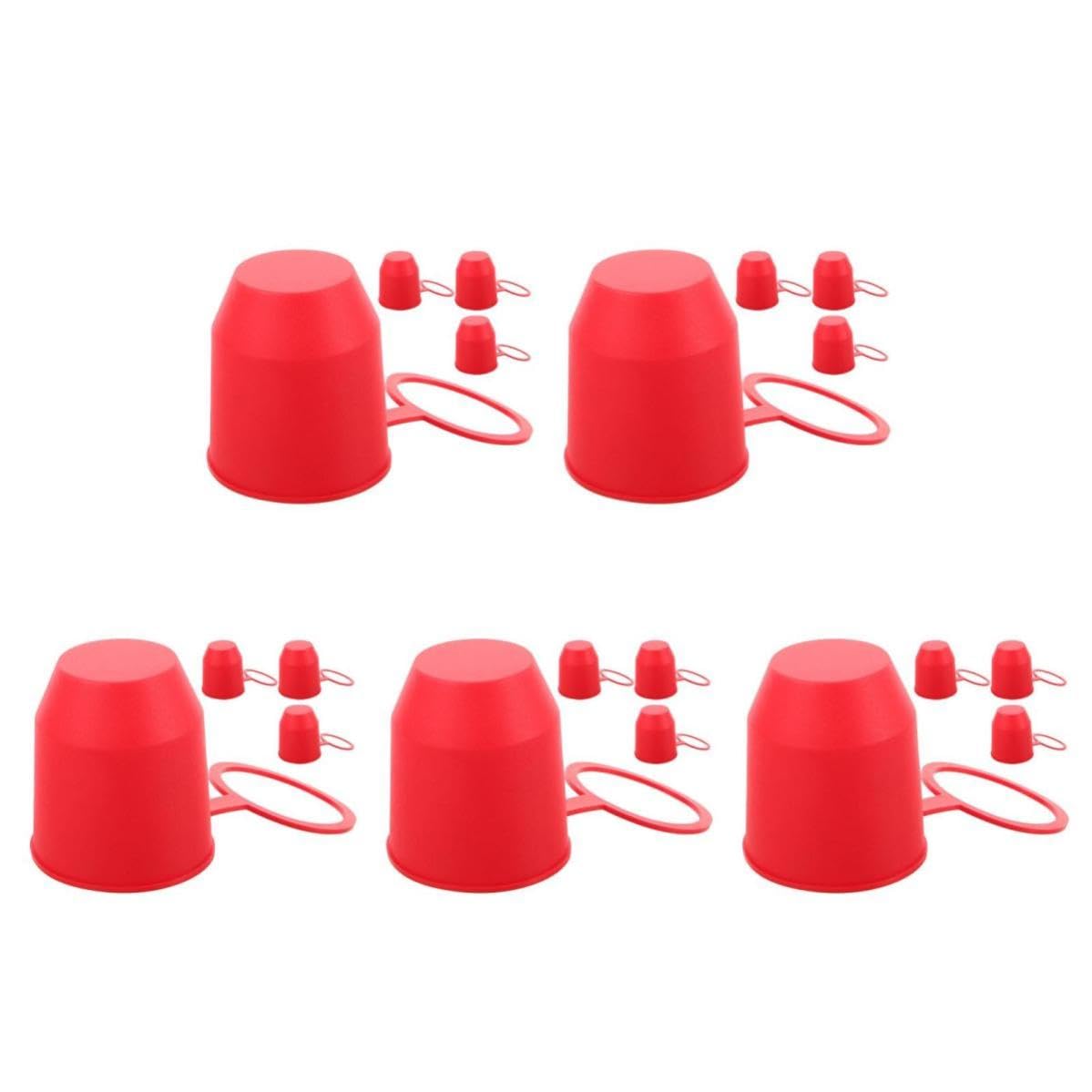Operitacx 20 Piezas Cubierta para Bola de Enganche de Remolque PVC Roja