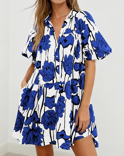 75% Off PRETTYGARDEN Women's Puff Sleeve Mini Dress - Image 3