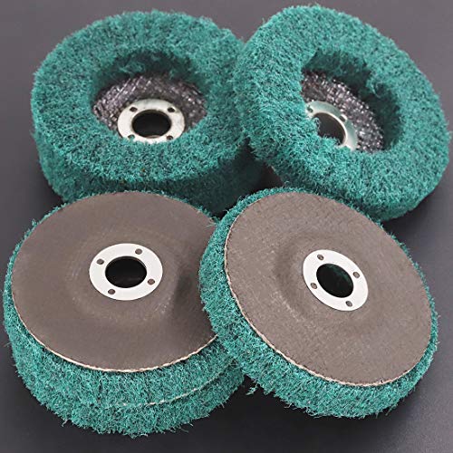 Disque de polissage nylon grain 180 meuleuse d angle 102mm abrasif finition