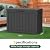MAIUSCOLI 44 Gallon Outdoor Deck Box, Lockable Waterproof Outdoor Storage Boxes For Garden Tools,Indoor Cushions,Accessories Outside Storage Resin Weatherproof Container(Black)