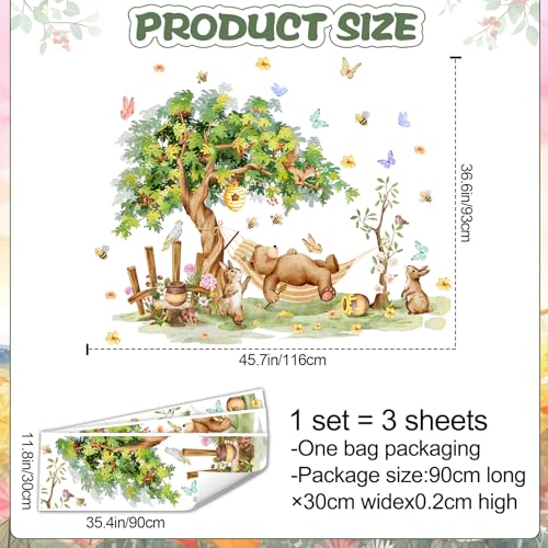 Vinilo decorativo grande árbol y animales para pared miniatura 2