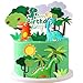 17 Piezas Decoracion Tarta Dinosaurios Decoración, 3D Dinosaurio Decoración de Tarta de Selva, Decoración de Magdalenas para Niños, Temáticas de Dinosaurios Cake Toppers, Niños Decoracion Tarta
