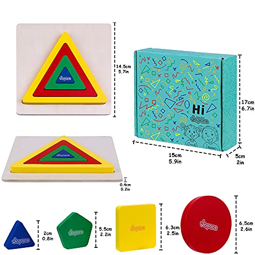 Puzzle in Legno per Bambini, Arcobaleno Forme