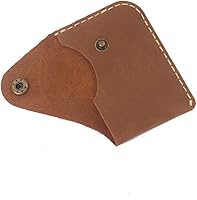 Vista 7 de Leather Card Holder Wallet, Compact Design with Slots for Cards and Cash (light brown)