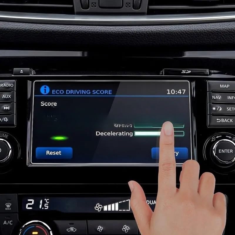 Verre trempé pour navigation 2 DIN : film protecteur d'écran ultra résistant pour autoradio