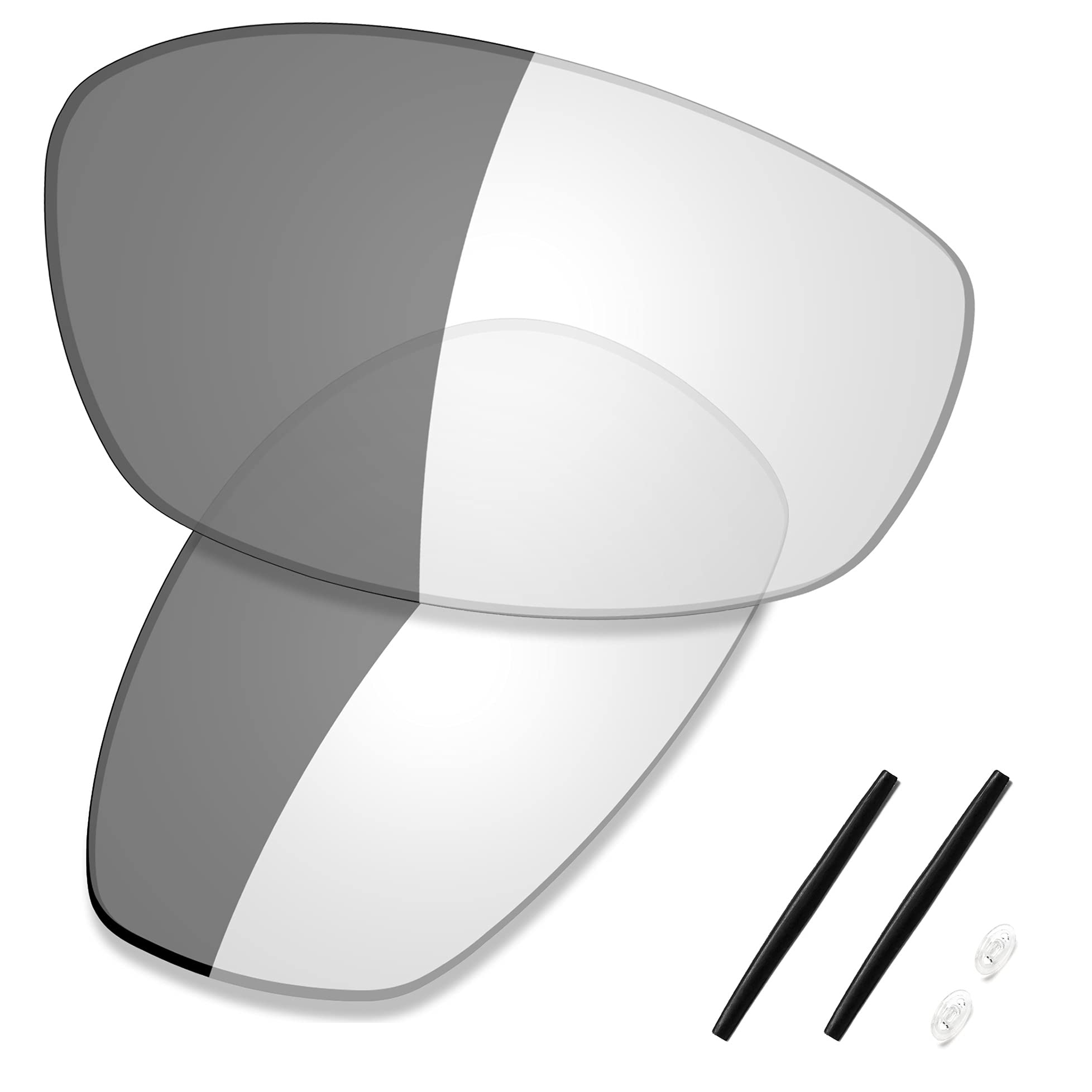 SAUCER Premium Replacement Lenses &amp; Rubber Kits for Oakley Whisker OO4141 | UV400 Protection, Anti-Scratch, Precise Fit