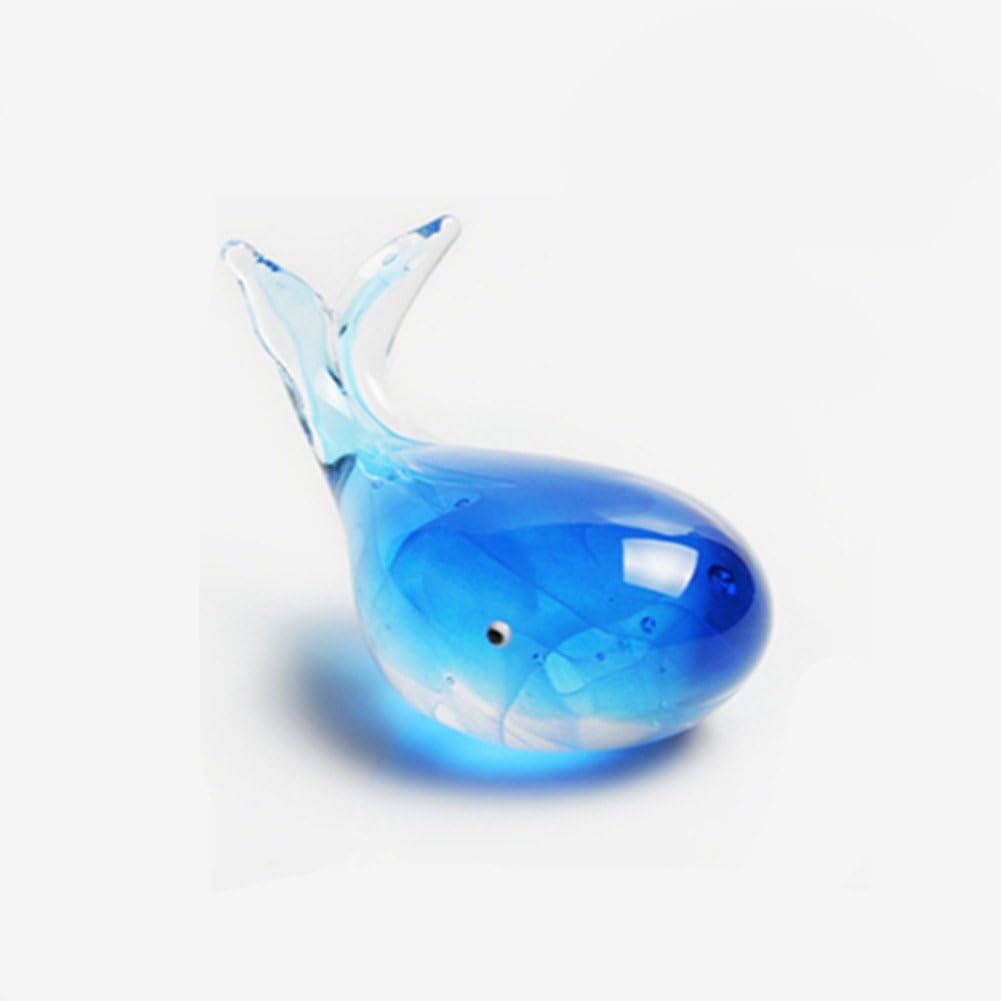 Glass whale ornaments handmade glass ornaments modern home animal ornaments creative gifts,Luminous