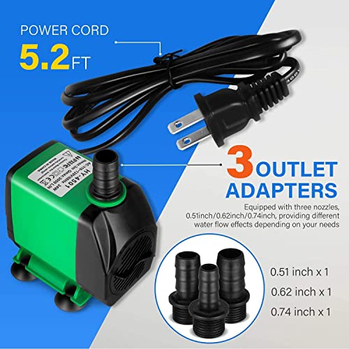 Image of Simple Deluxe 800 GPH Submersible Water Pump with Adjustable Intake, 24W durable fountain water pump for Fish Tank, Hydroponics, Fountains, Ponds, Aquariums