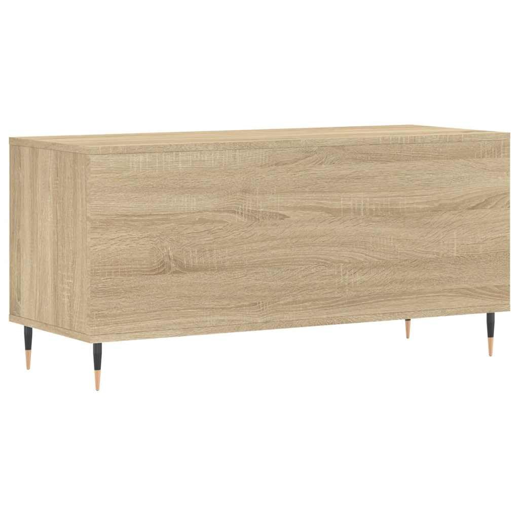 vidaXL Armadio a dischi, supporto giradiscos, credenza da soggiorno moderna in legno di ingegneria Rovere Sonoma