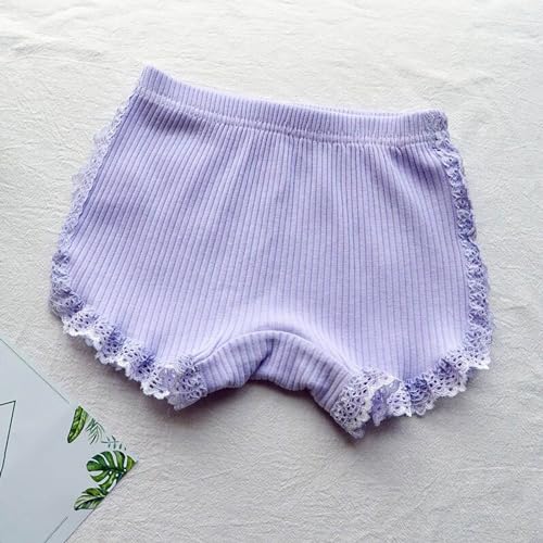 Toddler Girls Under Dress Shorts with Lace Kids Baby Biker Short Dance Cartwheel Shorts Cotton Solid Ruffle Underwear2