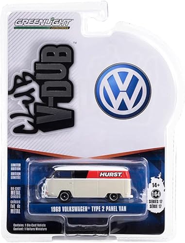 Greenlight 36080E - Furgoneta de panel tipo 2 de 1969 con rayas negras y rojas Hurst Shifters Club Vee V-Dub Series 17 164