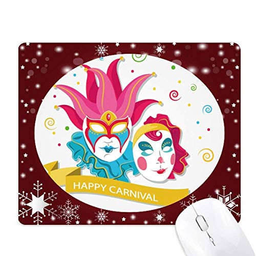Tapis de souris Venise en hiver : sublimez votre bureau avec les flocons du carnaval
