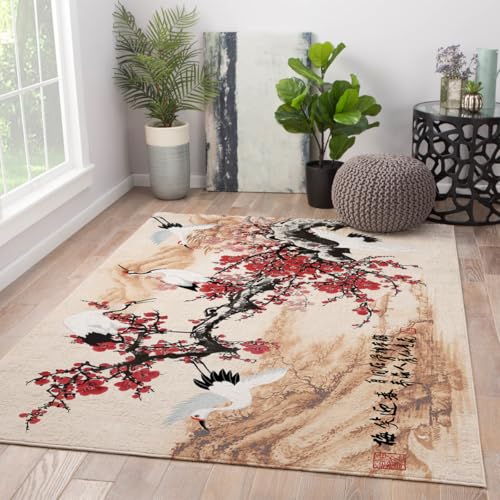 Carpette de zone grues traditionnelles tapis lavable 100x150