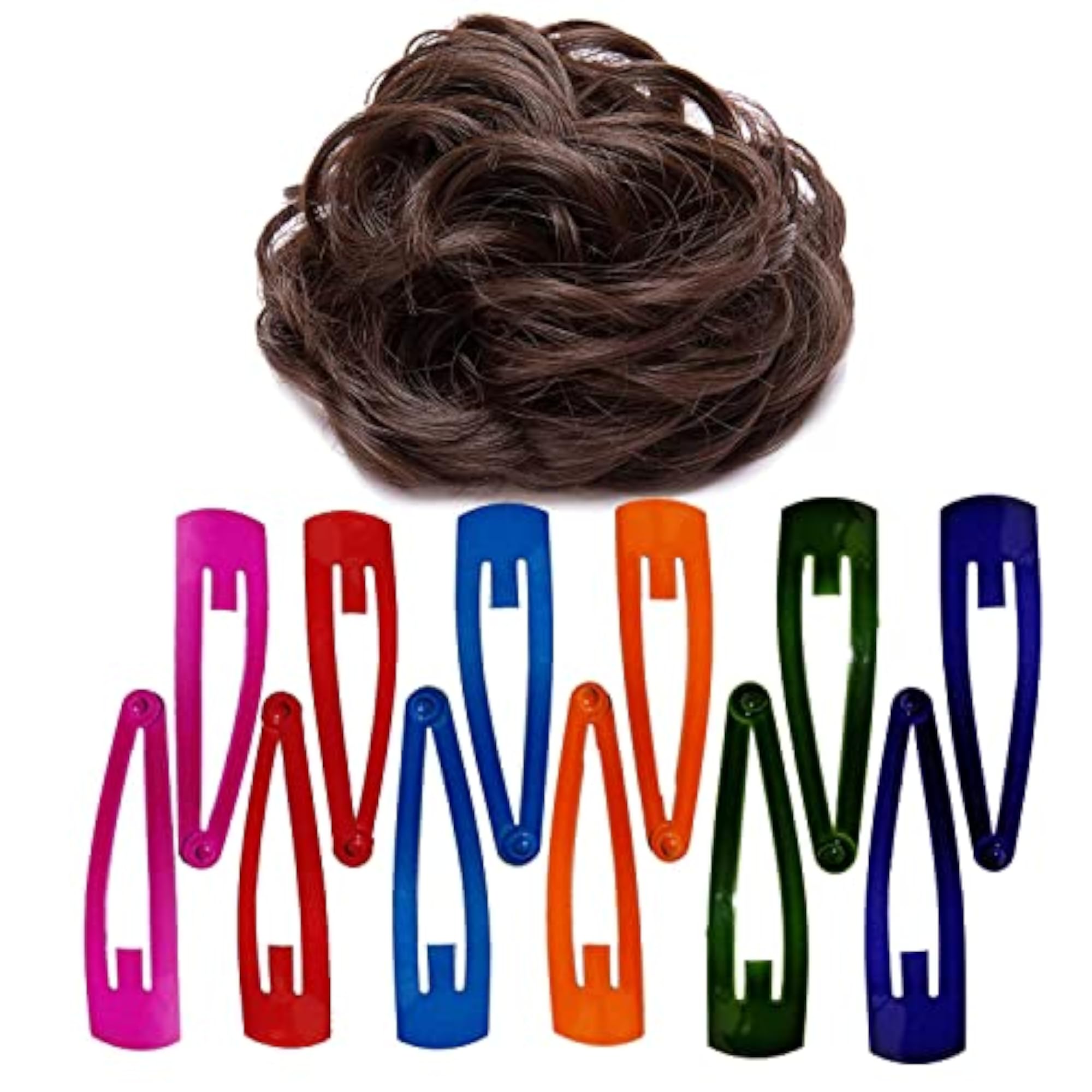 Brown Messy Funky Juda Hair Extension with Metal Clip