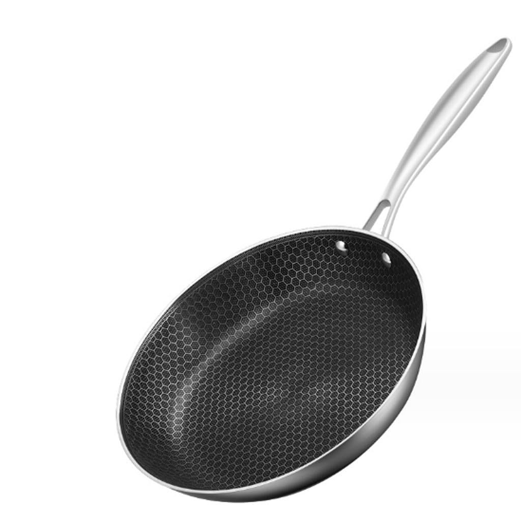 Poêle à frire en acier inoxydable 316 antiadhésive à fond plat pour la cuisson de vos légumes