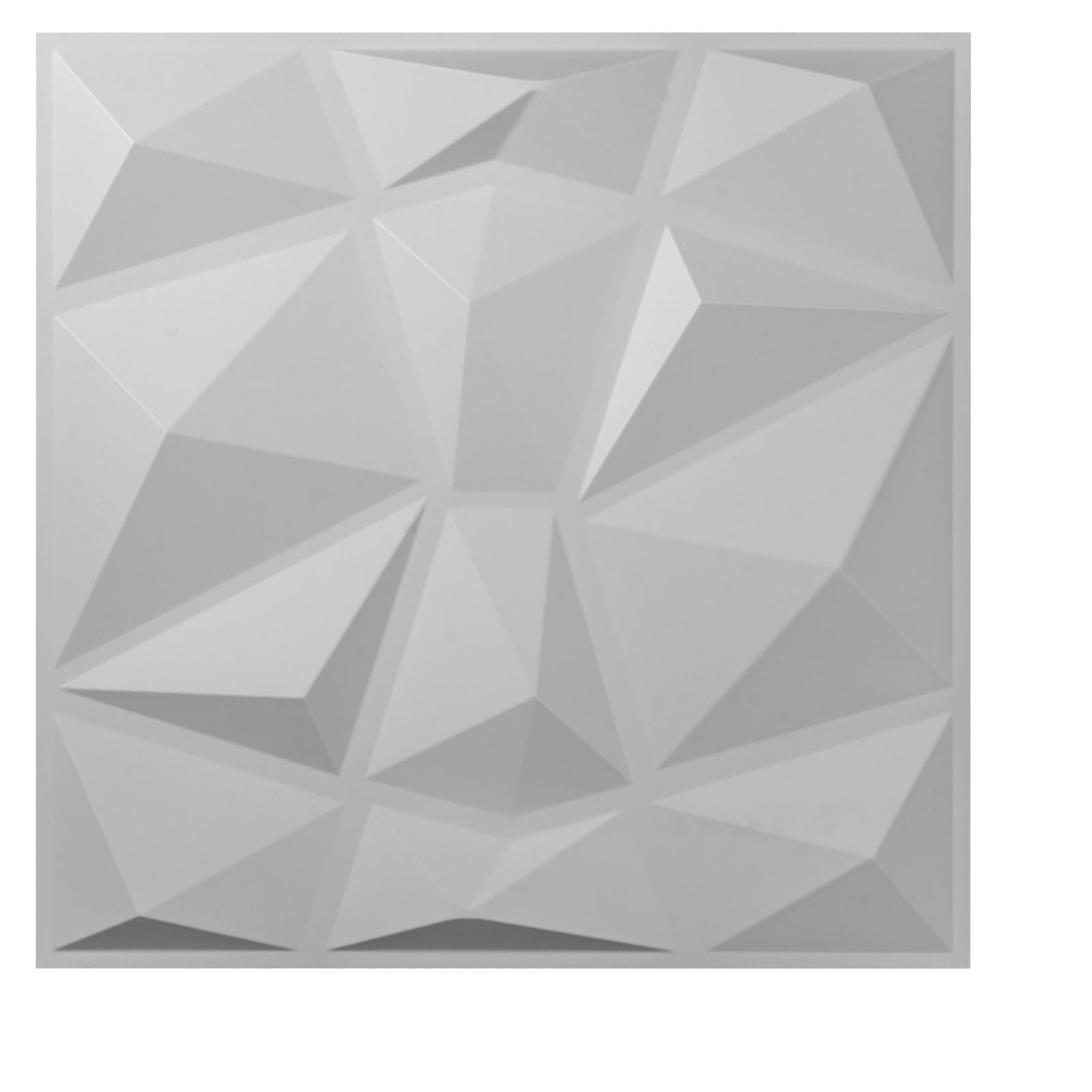 Azulejos de pared autoadhesivos 3D de fácil instalación, 13 piezas en PVC blanco 1