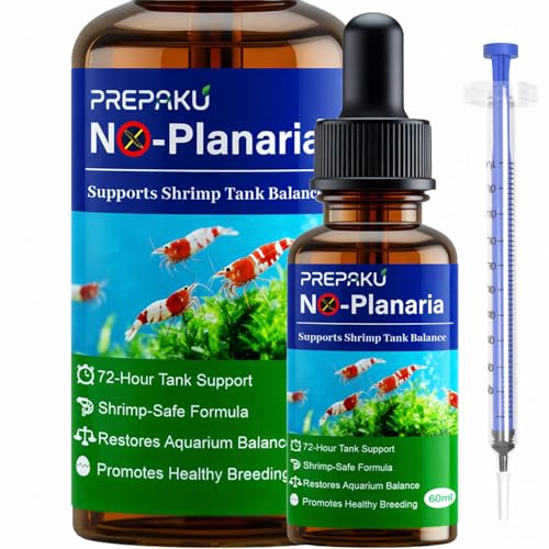 No Planaria & Hydra Support Aquarium Balance Liquid for Shrimp & Fish Helps Maintain Tank Stability and Reduce Flatworm-Related Issues Shrimp-Safe Formula 60ml
