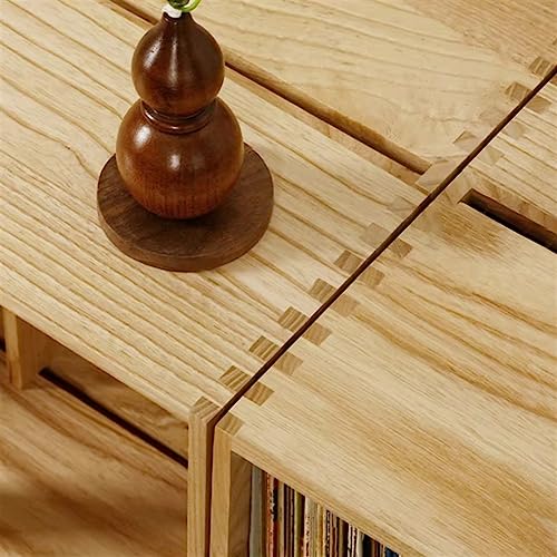 Soporte for discos de vinilo y CD de madera apilable para mesa 5