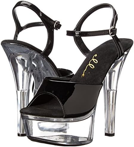 Ellie Shoes Women's 601-juliet-c, Black/Clear, 8 M US | Image 6