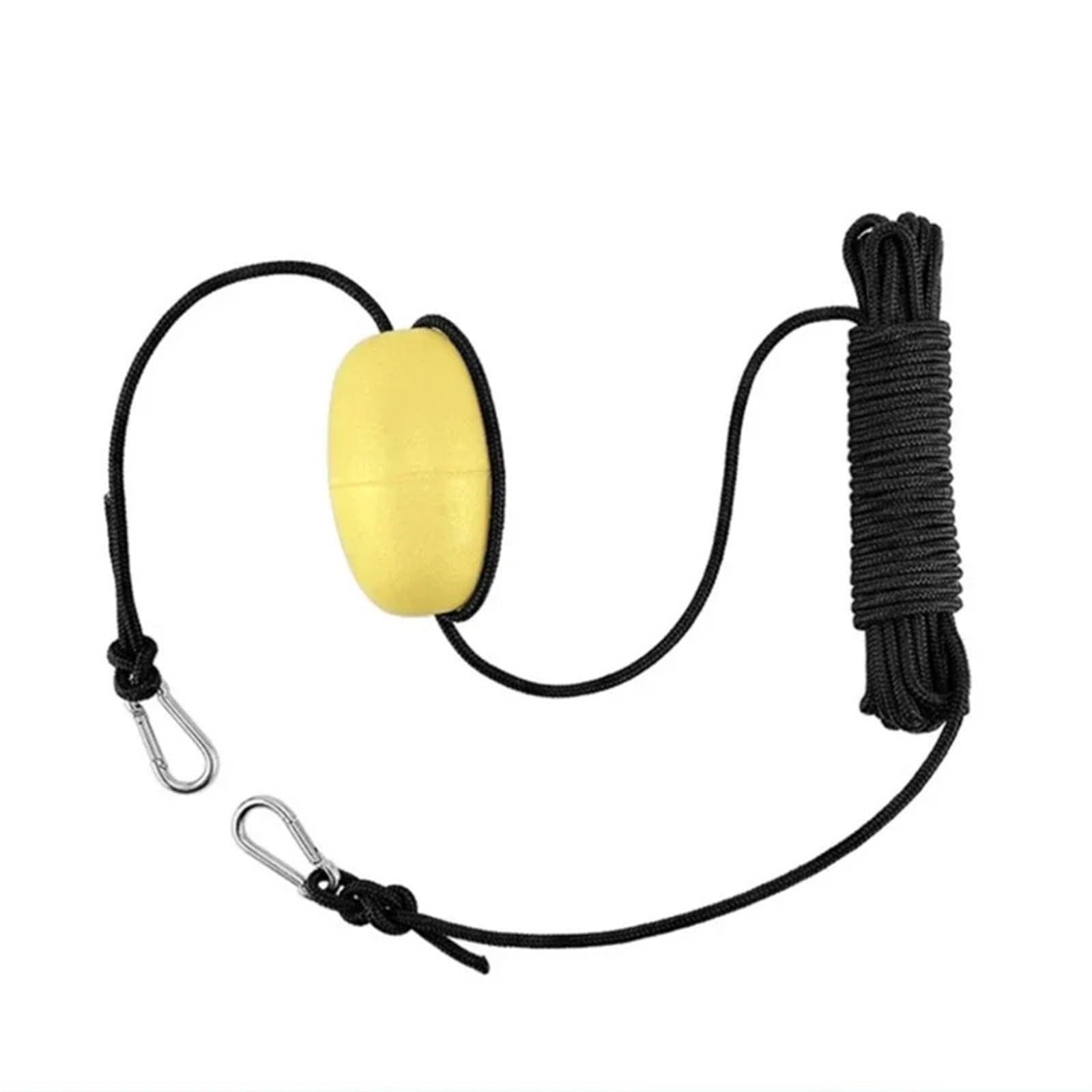 Soywim Black Rope Mooring Rope, 30Ft Marine Rope Drift Anchors Tow Throw Leash Floating Ing Boat Buoy Float Line(Black Rope)