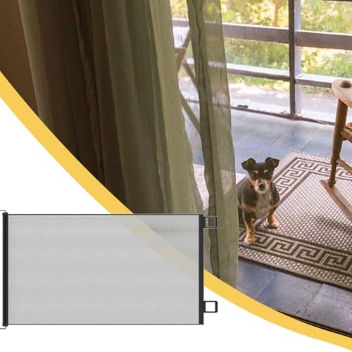 Treppenschutzgitter Türschutzgitter Ausziehbar Baby Absperrgitter Schutzgitter Treppe für Kinder,Katzen und Hunde,Geeignet für Innen Außenbereich (Schwarz-150×80cm)