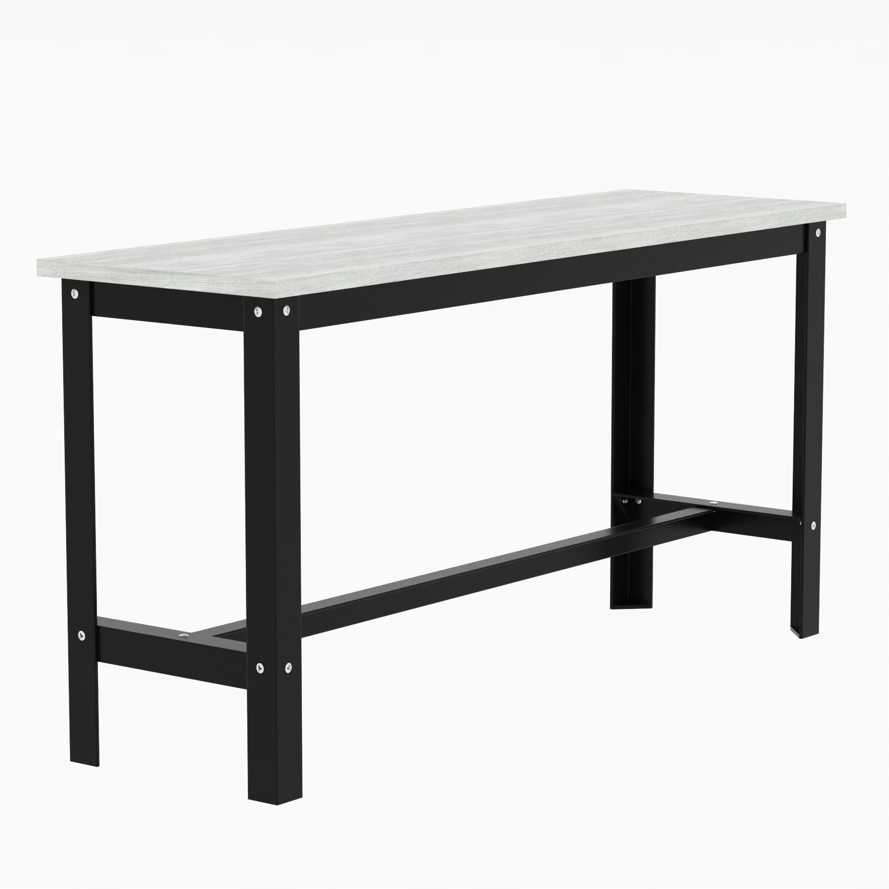 RIGID Table Bench with Steel Frame and Wooden Top, Dining Room, Entryway, Living Room, Hallway