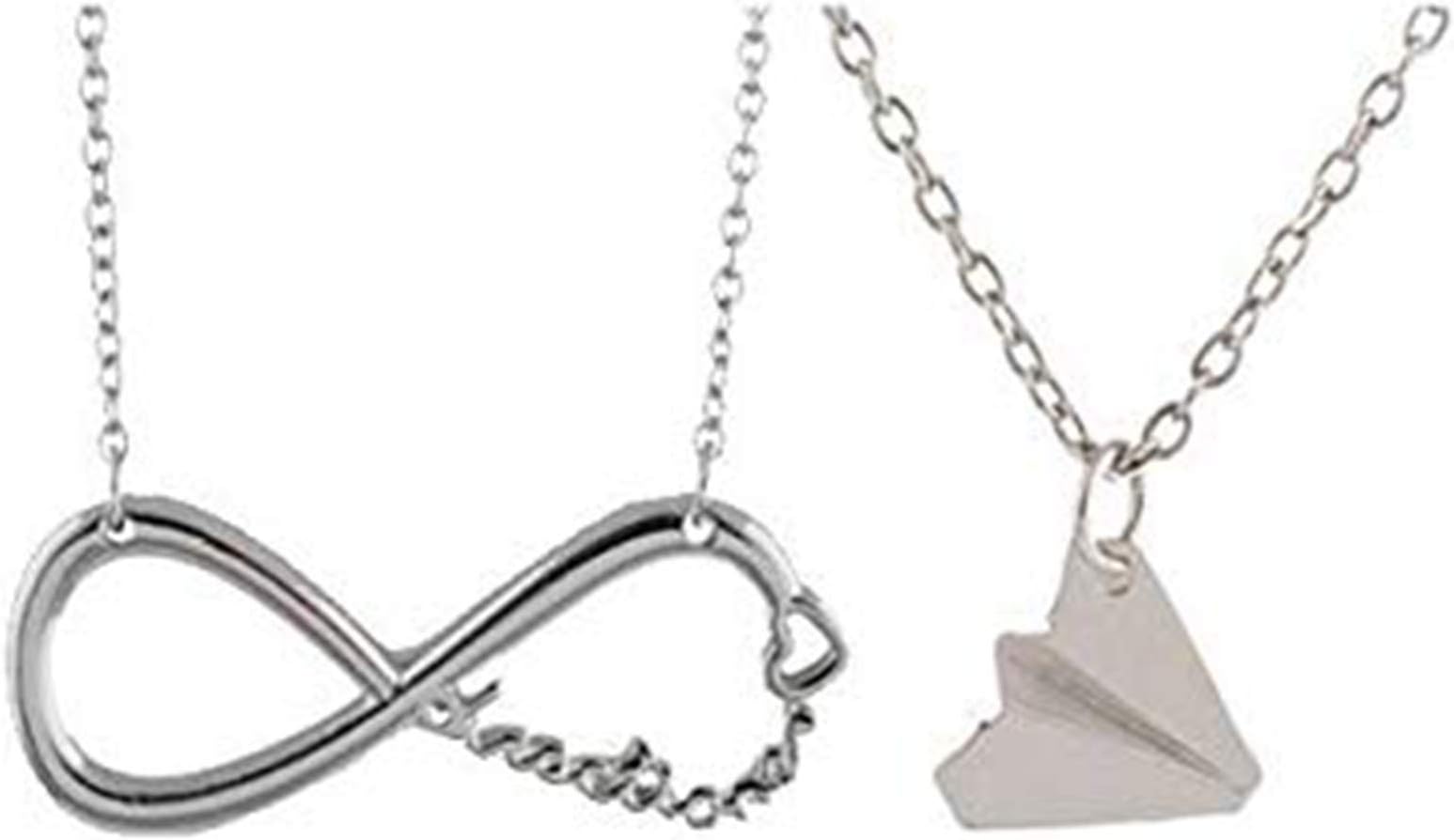 One Direction Twin Pack. Harry Paper Plane and Infinity Necklace Chains