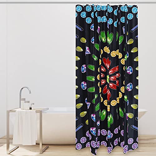 Rideau de douche coloré pour éviter les éclaboussures des enfants avec strass déco - 3