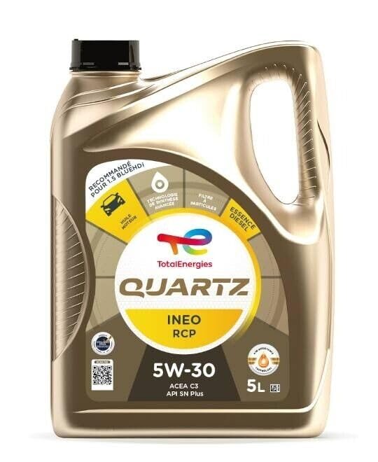 TERAM LOISIRS Olio Automobile Compatibile per TOTAL QUARTZ INEO RCP 5W30/5 Litri/ACEA C3/API SN Plus NUOVO FRANCIA