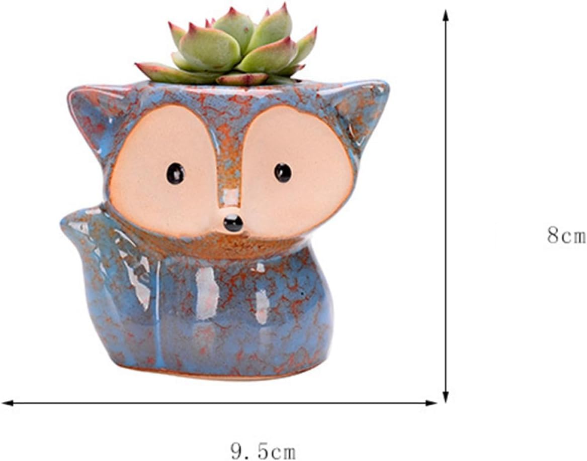 minkissy 4pcs Mini Ceramic Succulent Flower Pots Set, Creative Household Planters in Blue, Green, Yellow, and Purple, Small Round Fleshy Plant Containers for Indoor Gardening and Succulent