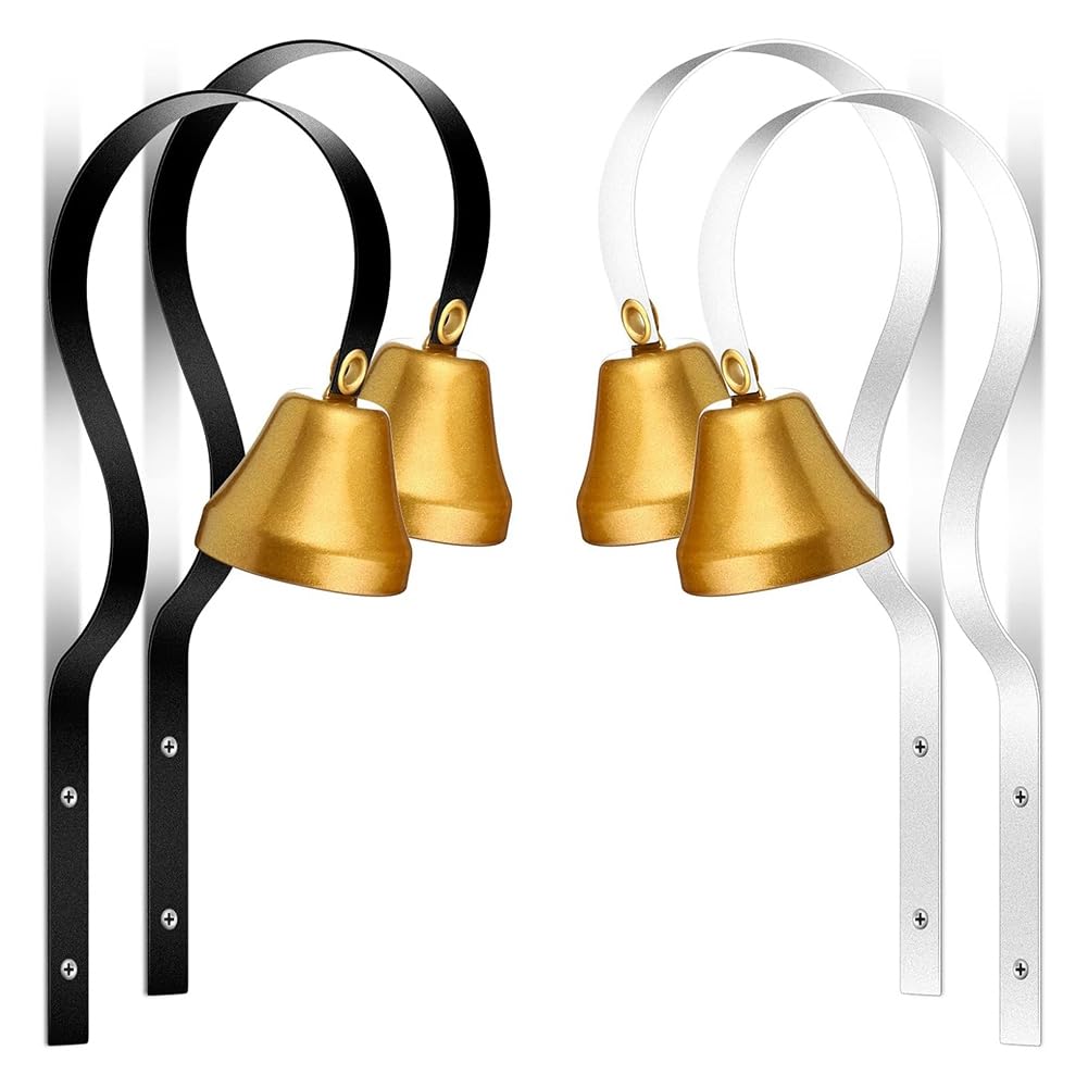 Plmvhpb 4 Pcs Shopkeepers Bell Antique Doorbell Wall Mounted Shopkeepers Doorbell Dog Training Bell Ring Bell for Door Opening