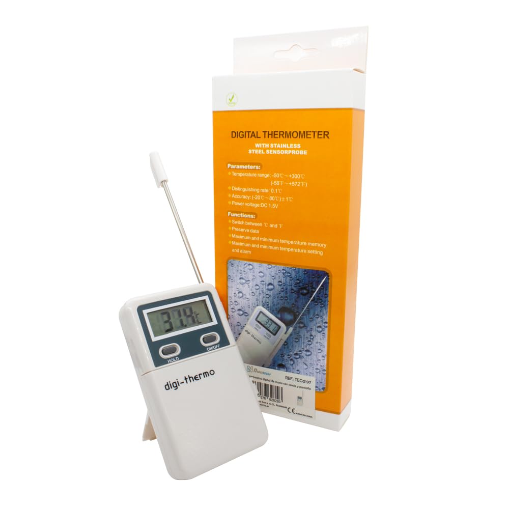 Termometro digitale portatile con sonda -50° +300°C per aria condizionata e cucina