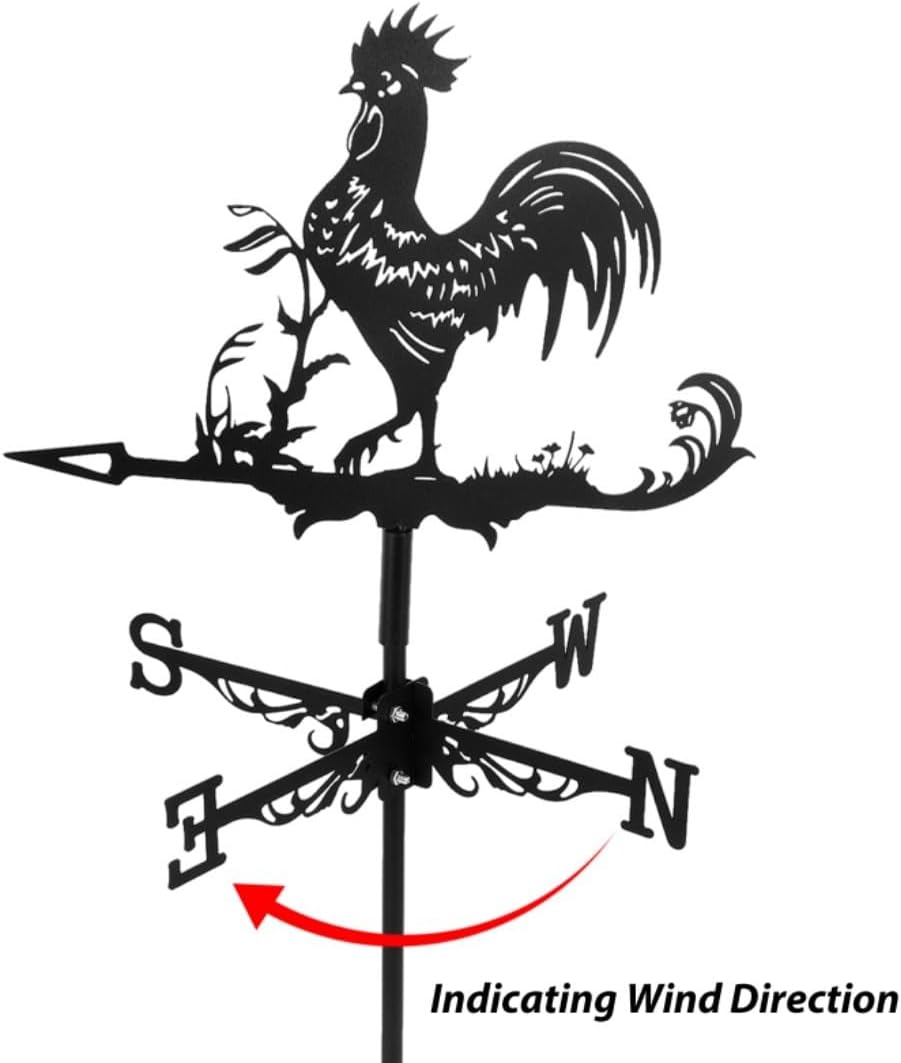Stainless Steel Rooster Weathervane Weather Vane Yard Garden Barn Ornament Animal Style Kit Weather Vanes Roofs Farm Scene Decor (Little Donkey)